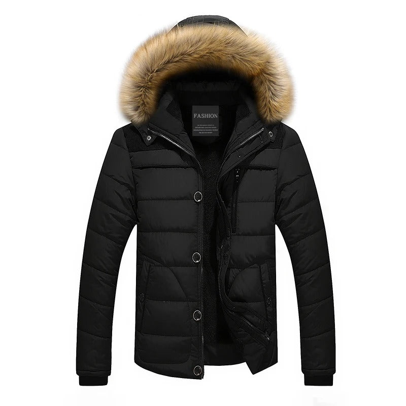 Parka en coton et duvet polaire pour hommes