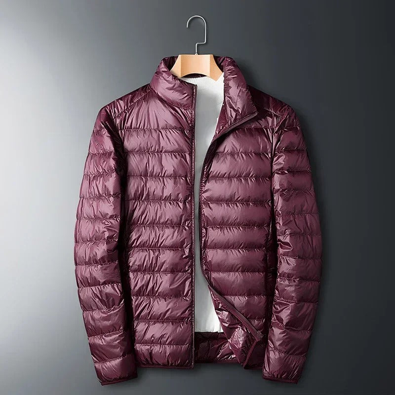 Veste en duvet de canard ultraléger blanche pour hommes
