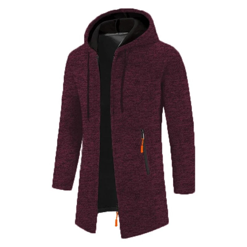 Sweats à capuche zippés à manches longues pour hommes