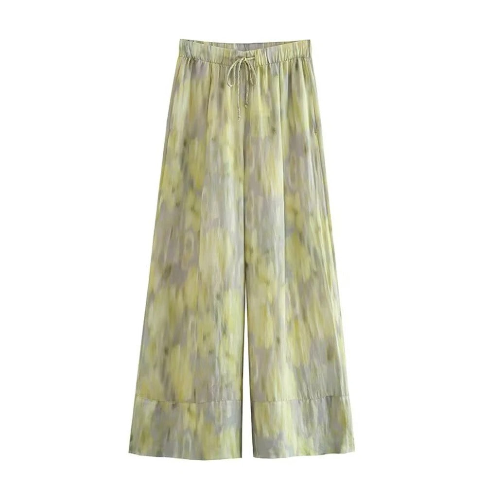 Pantalon imprimé vintage pour femmes