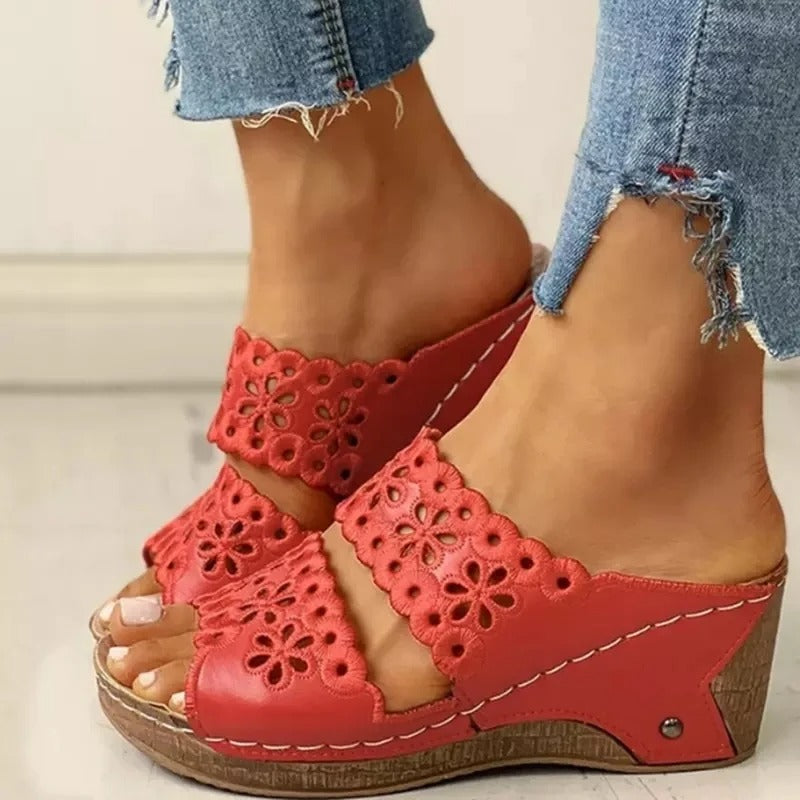 Sandales à semelles compensées pour femmes