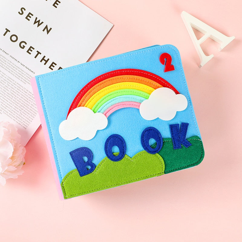 Livre de tissu pour bébé Montessori
