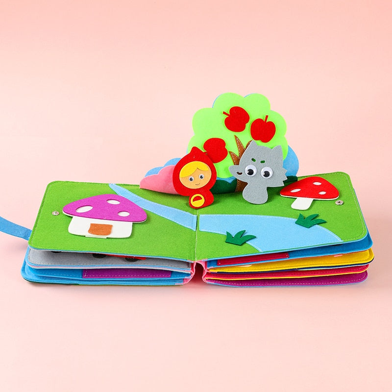 Livre de tissu pour bébé Montessori