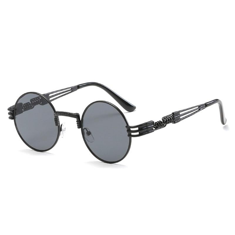 Lunettes de soleil Steampunk rondes en métal