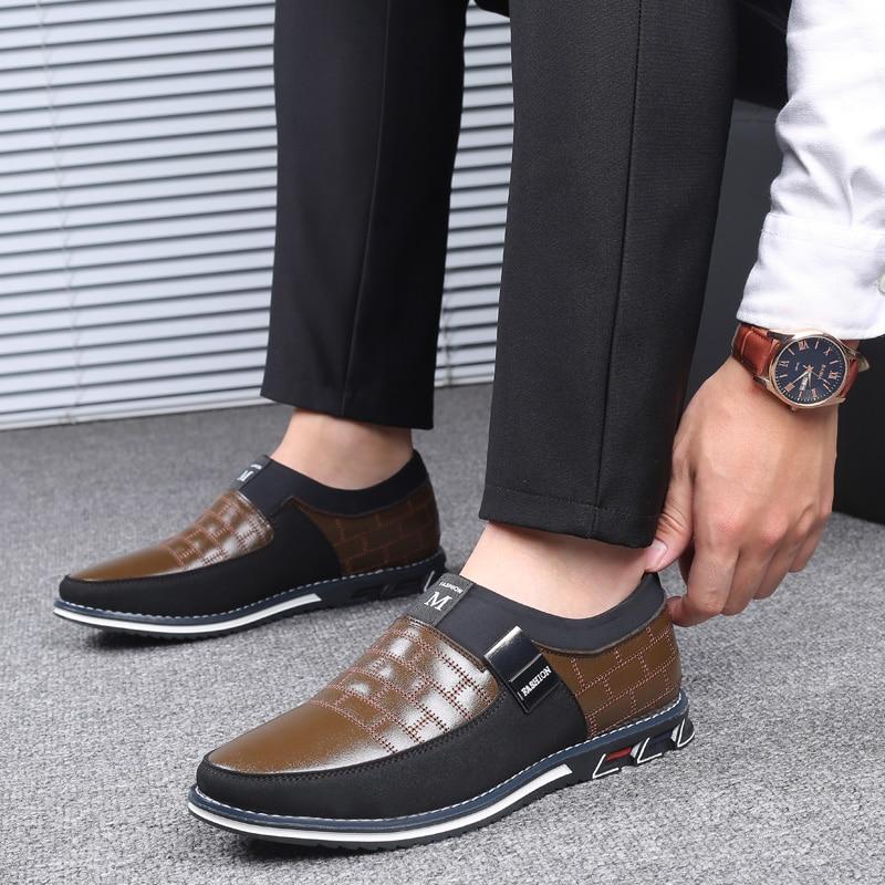 Chaussures en cuir respirantes pour hommes