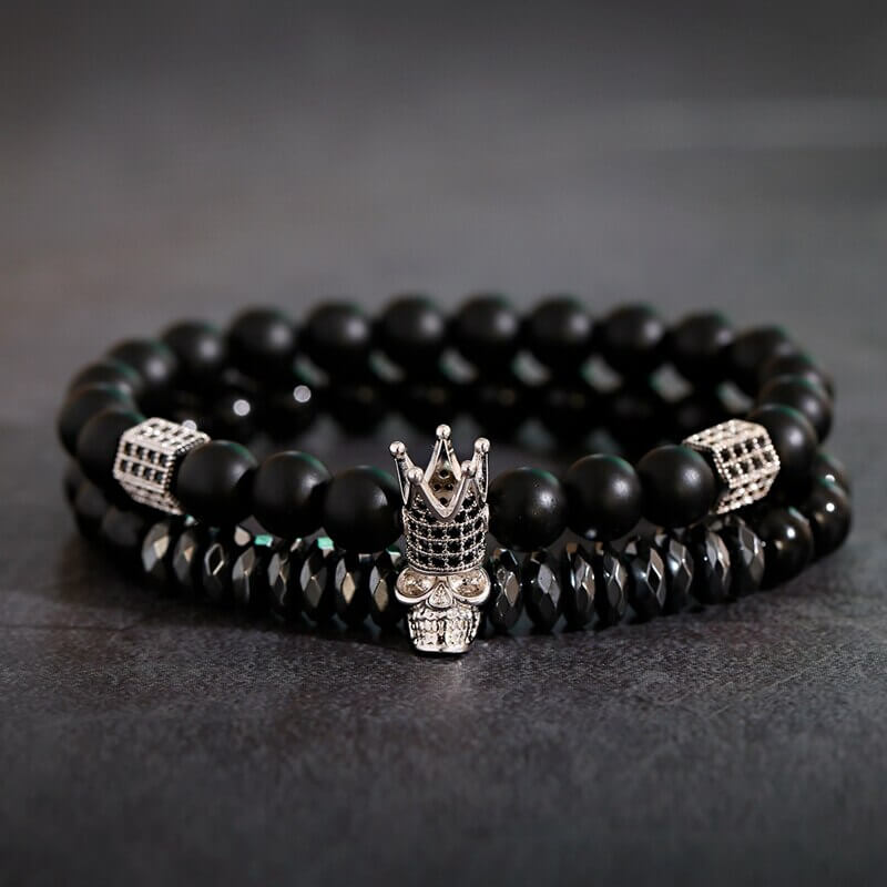 Bracelet en pierre d'onyx