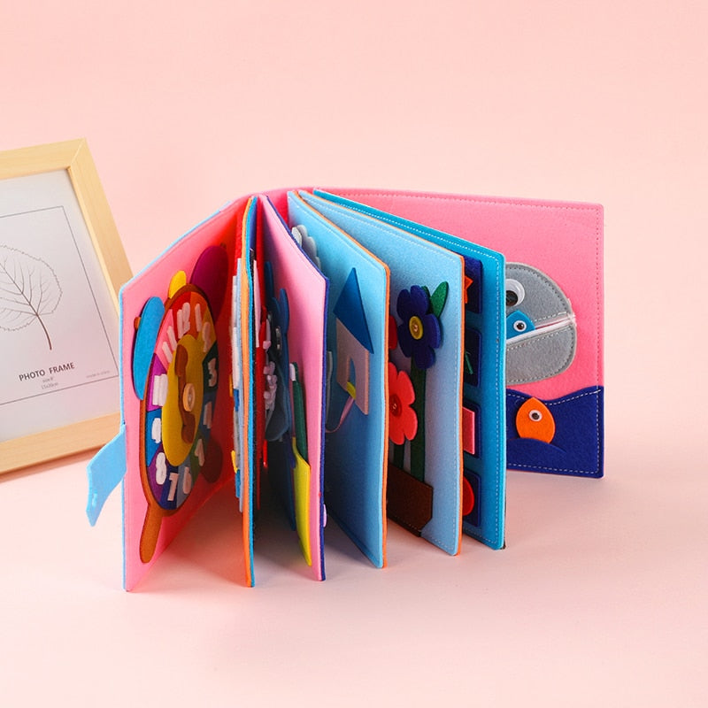 Livre de tissu pour bébé Montessori