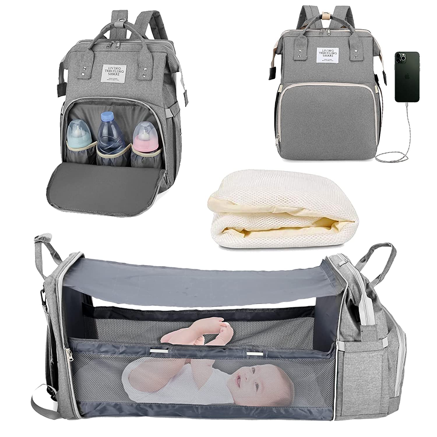 Luiertas de bébé 2-en-1