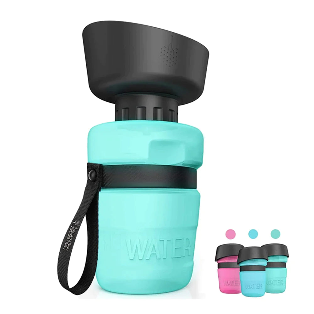 Bouteille d'eau pliable pour chien
