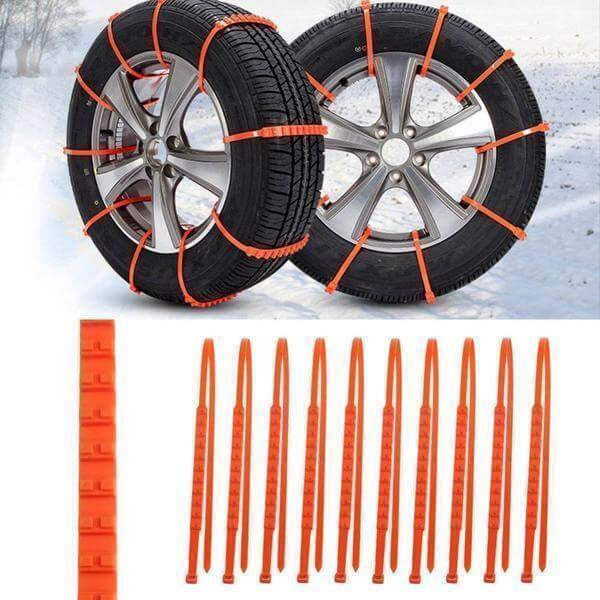 Chaînes antidérapantes pour pneus (10pcs)