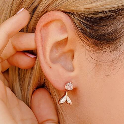 Boucles d'oreilles queue de sirène