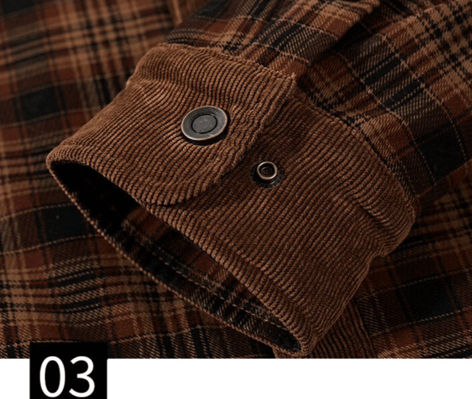 Veste d'hiver en flanelle à carreaux